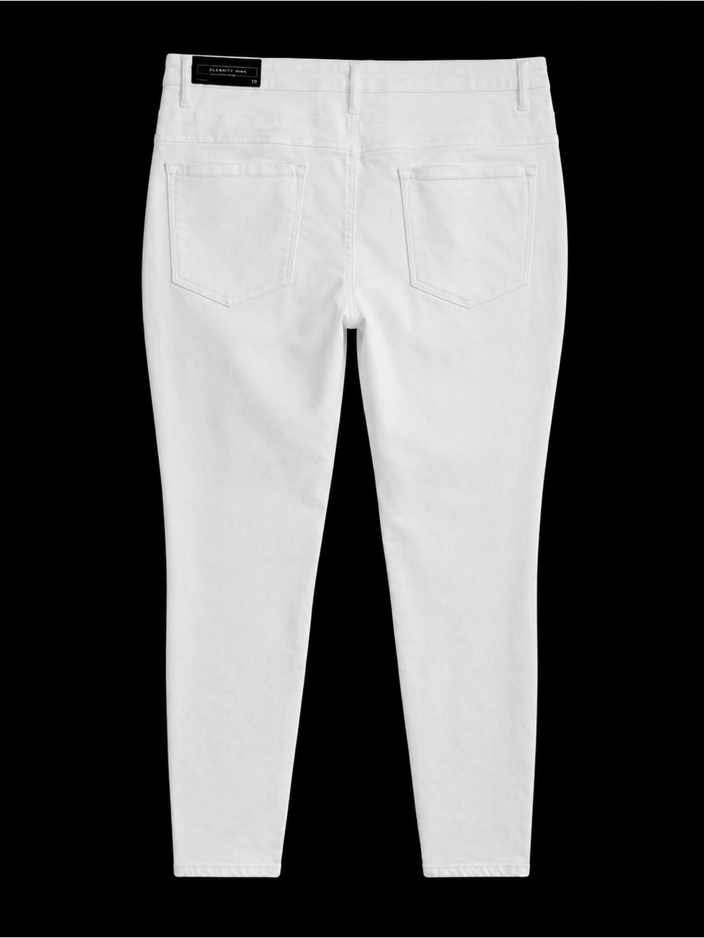refuge White Skinny Jeans — Clean Back Pocket Design